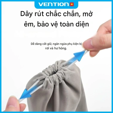 Túi Đựng Đồ Vention Vải Nhung Đa Năng, Đựng Sạc Dự Phòng, Điện Thoại, Tai Nghe, Củ Sạc - Giá 35.000 4