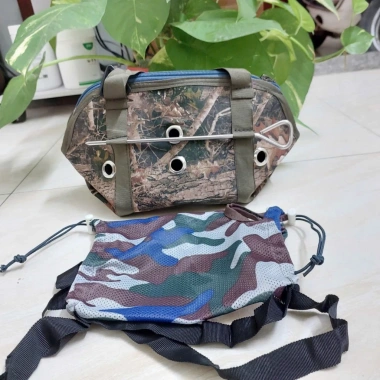 Túi đựng gà rừng lá cây khô, cành khô kèm cọc và túi bổi, giá chỉ 145.000