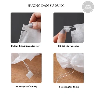 Túi Đựng Giày Dây Rút Du Lịch Vải Không Dệt Bảo Quản Không Dính Bụi Giá 13.900 VND 2