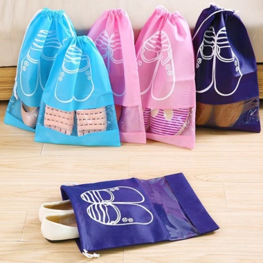 Túi Đựng Giày Dép X3 Dây Rút Chống Bụi Ẩm Mốc - Bảo Vệ Khi Đặt Trong Vali Du Lịch