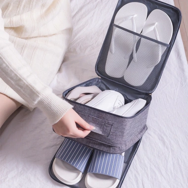 Túi đựng giày du lịch thể thao 3 ngăn chống nước, gắn vali, không gian rộng rãi 87.000đ 2