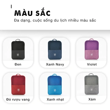 Túi đựng giày du lịch thể thao 3 ngăn chống nước, gắn vali, không gian rộng rãi 87.000đ 9
