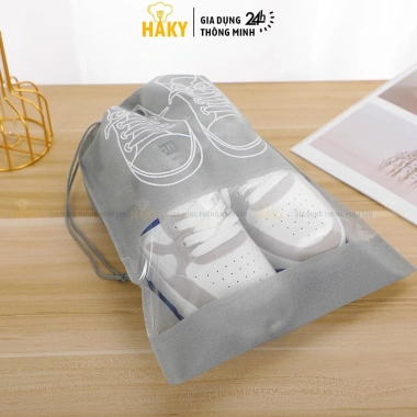 Túi đựng giày du lịch thể thao HAKY035 - Dây rút chống bụi, không ẩm, 2 size, nhiều màu, 10.000 4