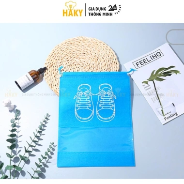 Túi đựng giày du lịch thể thao HAKY035 - Dây rút chống bụi, không ẩm, 2 size, nhiều màu, 10.000 9