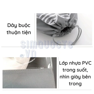 Túi Đựng Giày Hoạ Tiết Chống Bẩn Tiện Lợi Cho Du Lịch Giá chỉ 9.700₫