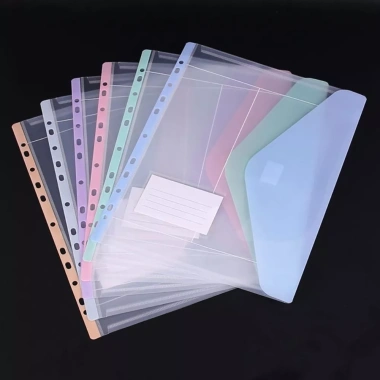 Túi đựng hồ sơ lá rời NLINNI, kết dính dung lượng cao, 11 lỗ nút, sinh viên, kinh doanh - 108k 9