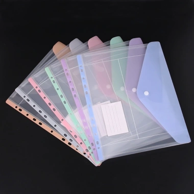 Túi đựng hồ sơ lá rời NLINNI, kết dính dung lượng cao, 11 lỗ nút, sinh viên, kinh doanh - 108k 10