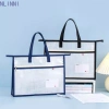 Túi đựng hồ sơ NLINNI A3/A4 chống nước trong suốt, nhẹ, tay cầm, lưu trữ tài liệu lớn