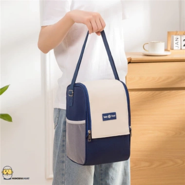 Túi đựng hộp cơm văn phòng 4 tầng cách nhiệt, chống thấm, hình trụ vuông 71.999đ