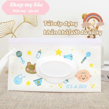 Túi đựng khăn khô & ướt đa năng 24x13.5x4cm - Nhẹ, bền, thân thiện môi trường, giá 20.579 VND