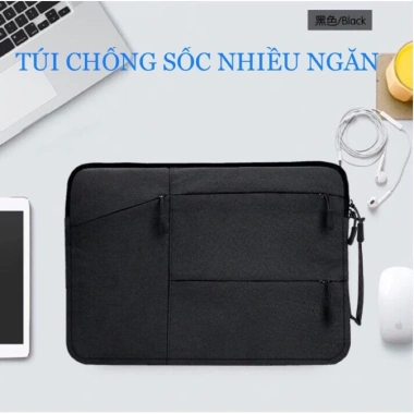 Túi đựng laptop chống sốc 13-15.6 inch, vải cao cấp, đa ngăn, giảm giá 45.000₫