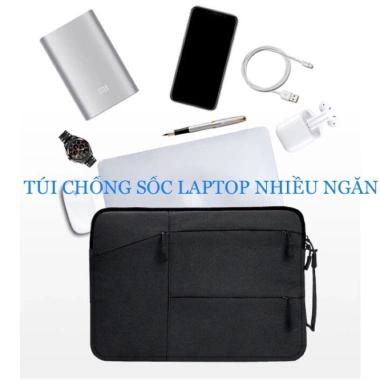 Túi đựng laptop chống sốc 13-15.6 inch, vải cao cấp, đa ngăn, giảm giá 45.000₫