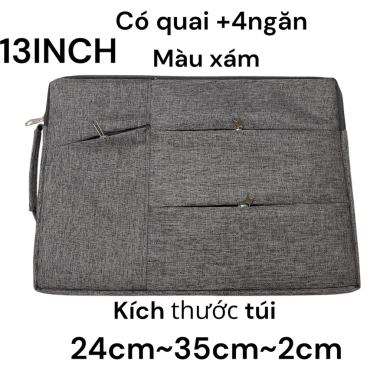 Túi đựng laptop chống sốc 13-15.6 inch, vải cao cấp, đa ngăn, giảm giá 45.000₫
