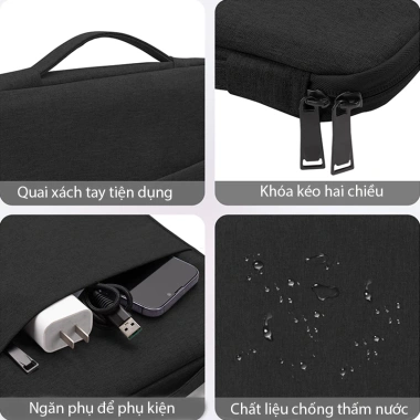 Túi Đựng Laptop Chống Sốc, Chống Thấm, Chày Xước 13‑15.6 inch – Giá chỉ 69.000₫