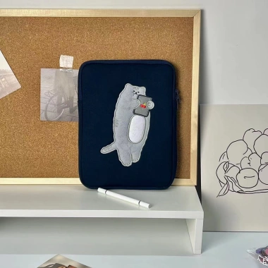 Túi đựng laptop chống sốc phong cách Hàn Quốc Pink Bear - Giá chỉ 125.000đ, đa size 9.8-15.6 inch