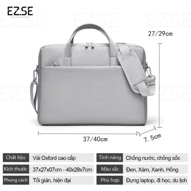 Túi đựng laptop EAZY TL07 15.6 inch chống sốc, chống nước cặp công sở nam nữ 9 Túi đựng laptop EAZY TL07 15.6 inch chống sốc, chống nước cặp công sở nam nữ 9