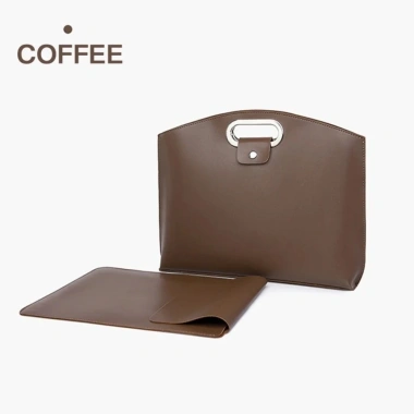 Túi đựng Laptop PU thanh lịch, Tote tài liệu dung tích lớn màu trơn giảm 20% 10