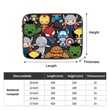 Túi Đựng Laptop và Máy Tính Bảng 10-17 Inch In Hoạ Tiết Marvel Xinh Xắn - Giảm 22% 4