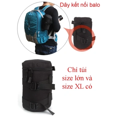Túi đựng Lens máy ảnh hình ống trúc - Bảo vệ ống kính, Giá chỉ 49.000₫