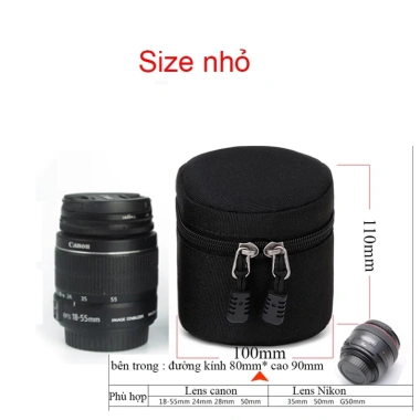 Túi đựng Lens máy ảnh hình ống trúc - Bảo vệ ống kính, Giá chỉ 49.000₫