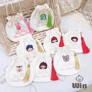 Túi Đựng Lì Xì Tết 2.026 Win Thêu Cute – Túi Đeo Chéo Dày Dặn, Cảm Ơn, Giá Sỉ 60.000₫