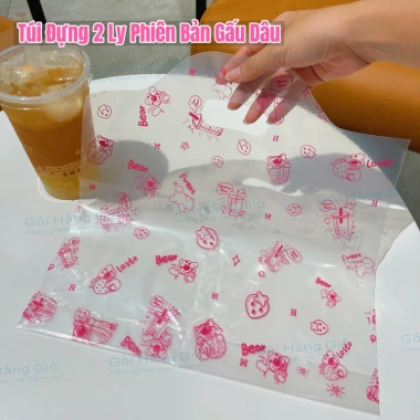 Túi Đựng Ly Nước In Hình Gấu Dâu - Tiện Lợi, Giá 45.000 VNĐ, Giảm Đặc Biệt