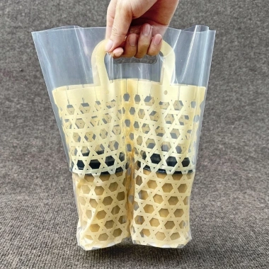 Túi Đựng Ly Trà Sữa 1kg Hình Giỏ Tre - Thiết Kế Bền, Giá Ưu Đãi 53.000đ