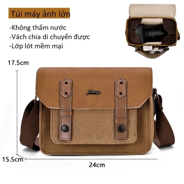 Túi đựng máy ảnh cổ điển XINALU cho Fujifilm, Sony, Canon, Nikon không gương lật - 550k 7