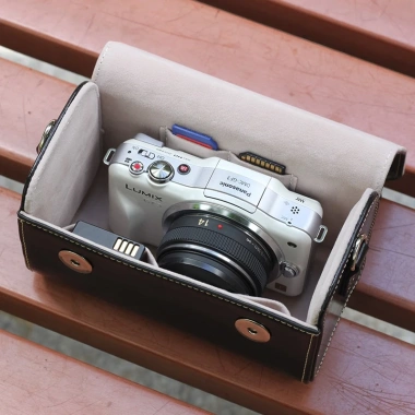Túi Đựng Máy Ảnh Da Chống Sốc, Phù Hợp Sony ZVE10, Nikon J1, Leica D-LUX, Canon G5X, Fuji X100V - Giá 350k 8