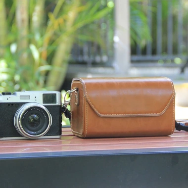 Túi Đựng Máy Ảnh Da Chống Sốc, Phù Hợp Sony ZVE10, Nikon J1, Leica D-LUX, Canon G5X, Fuji X100V - Giá 350k 10