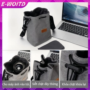 Túi Đựng Máy Ảnh E‑WOITD DSLR Canon Nikon Sony - Túi Đeo Vai Du Lịch Ngoài Trời, Dây Rút 6 Túi Đựng Máy Ảnh E‑WOITD DSLR Canon Nikon Sony - Túi Đeo Vai Du Lịch Ngoài Trời, Dây Rút 6