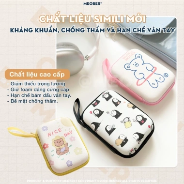 Túi đựng máy ảnh kỹ thuật số MèoBer - Họa tiết cute, ngăn chia bảo vệ digicam, 99.000 VND 4 Túi đựng máy ảnh kỹ thuật số MèoBer - Họa tiết cute, ngăn chia bảo vệ digicam, 99.000 VND 4