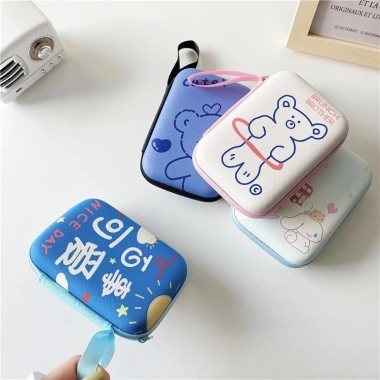 Túi đựng máy ảnh kỹ thuật số MèoBer - Họa tiết cute, ngăn chia bảo vệ digicam, 99.000 VND