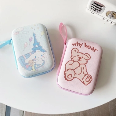 Túi đựng máy ảnh kỹ thuật số MèoBer - Họa tiết cute, ngăn chia bảo vệ digicam, 99.000 VND
