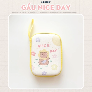 Túi đựng máy ảnh kỹ thuật số MèoBer - Họa tiết cute, ngăn chia bảo vệ digicam, 99.000 VND
