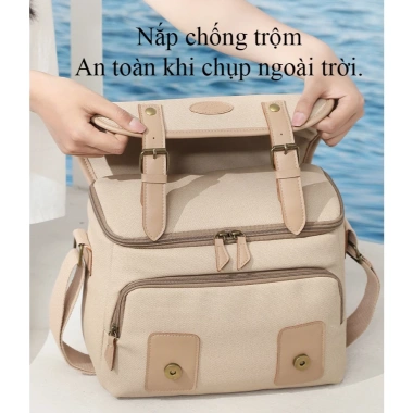 Túi đựng máy ảnh Lehuo cổ điển thời trang - Giá 380.000 VND, da cao cấp, an toàn 8