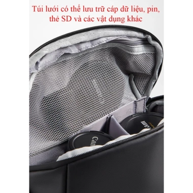 Túi đựng máy ảnh thời trang BOONA H37 vải tarpulin chống thấm, siêu bền, giảm giá 304k