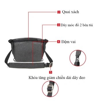 Túi đựng máy ảnh Xiu Jian Everyday Sling v2 nhiều kích thước - Giá ưu đãi 390.000 VND