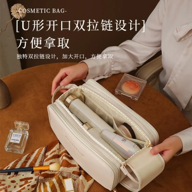 Túi Đựng Mỹ Phẩm 3 Ngăn Da PU Chống Nước LEEBANGKOK - Tiện Du Lịch, Giá 128.000₫ 2
