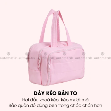 Túi Đựng Mỹ Phẩm 4 Ngăn Automatik - Túi Du Lịch Makeup Dung Tích Lớn Chống Thấm