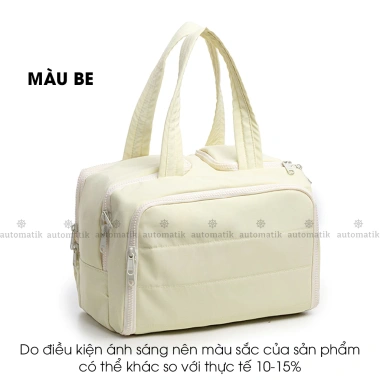 Túi Đựng Mỹ Phẩm 4 Ngăn Automatik - Túi Du Lịch Makeup Dung Tích Lớn Chống Thấm