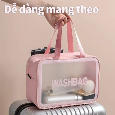 Túi đựng mỹ phẩm cao cấp, đựng đồ trang điểm, skincare cá nhân, du lịch, tay cầm tiện lợi, mẫu mới giảm giá