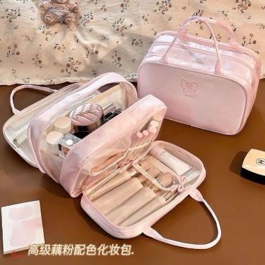 Túi đựng mỹ phẩm cao cấp nơ hồng nhỏ gọn tiện lợi - Giá sỉ 109.999đ, giảm 20% 7