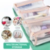 Túi Đựng Mỹ Phẩm Dung Lượng Lớn 4 Ngăn, Dây Kéo Chắc Chắn, Chống Thấm Nước, Giá 55.000 VND 6