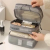 Túi đựng mỹ phẩm HOBBYHUB 3 lớp lưới trong suốt, đa chức năng, dung tích lớn, di động - 129.060₫ 5