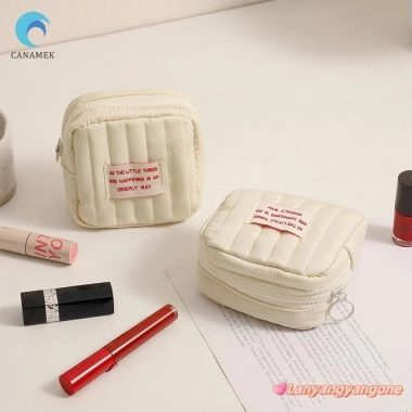 Túi Đựng Mỹ Phẩm Nữ Canamek Nhỏ Gọn Du Lịch, Bảo Quản Essentials, Ngăn Cáp Sạc