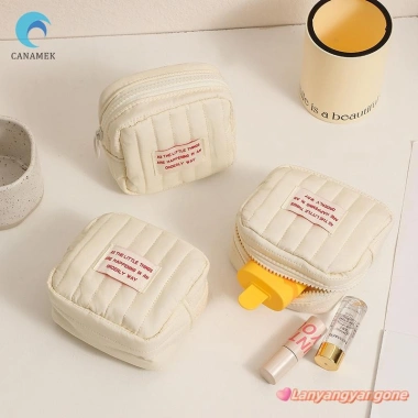 Túi Đựng Mỹ Phẩm Nữ Canamek Nhỏ Gọn Du Lịch, Bảo Quản Essentials, Ngăn Cáp Sạc