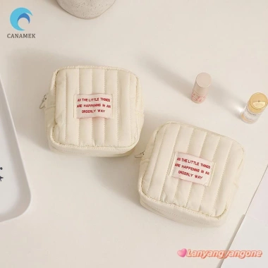 Túi Đựng Mỹ Phẩm Nữ Canamek Nhỏ Gọn Du Lịch, Bảo Quản Essentials, Ngăn Cáp Sạc