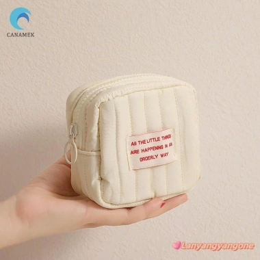 Túi Đựng Mỹ Phẩm Nữ Canamek Nhỏ Gọn Du Lịch, Bảo Quản Essentials, Ngăn Cáp Sạc