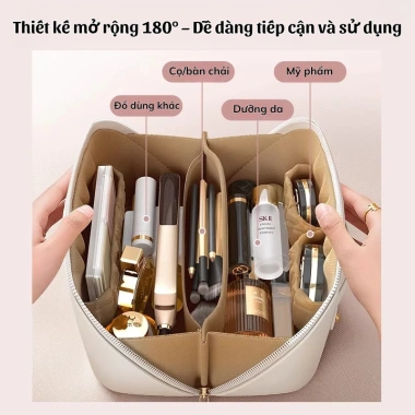 Túi đựng mỹ phẩm SG.DECOR gọn da PU chống nước, di chuyển dễ dàng – giá ưu đãi 54.050₫
